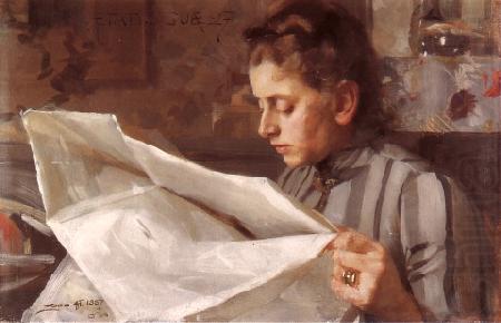 Anders Zorn Emma Zorn reading china oil painting image